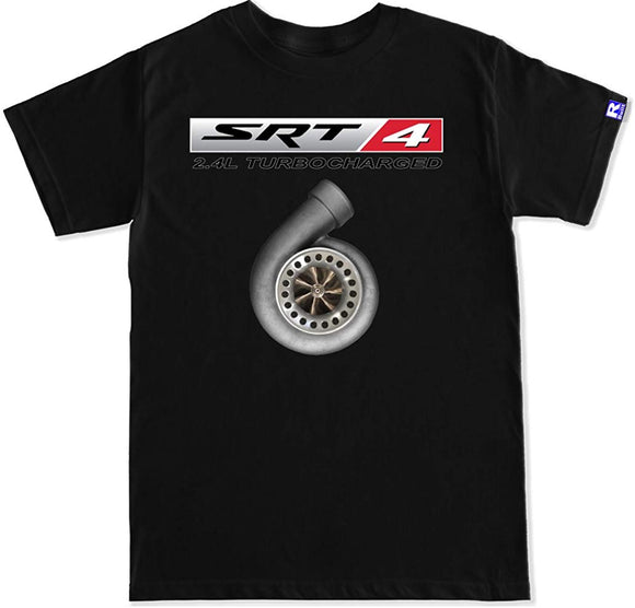 R Built Men's SRT 4 Turbo T-Shirt Black