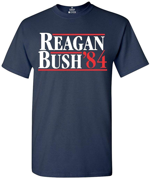 Reagan Bush 84 Presidential Campaign T-Shirt Navy