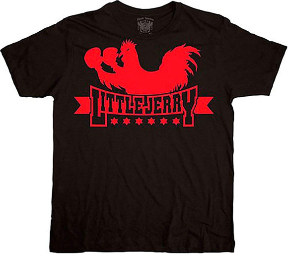 The Little Jerry Chicken Rooster T-Shirt Black